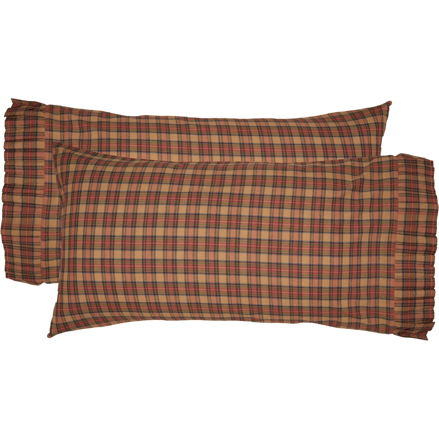 Knightsbridge King Pillow Case - Natural/Cobalt - Set of 2