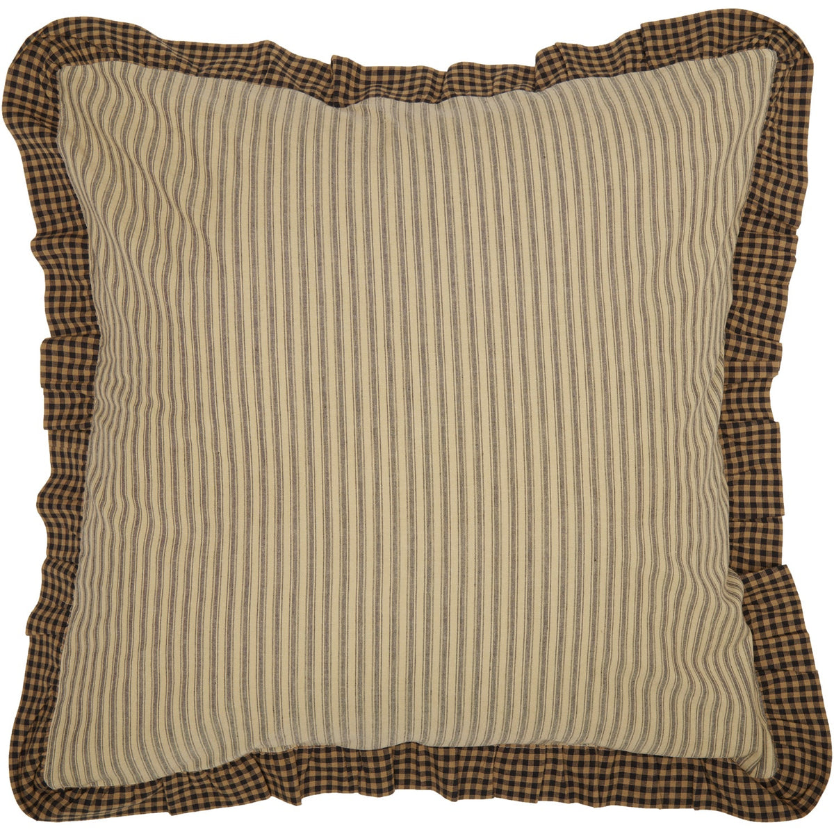 Millard Euro Sham - Black/Dark Tan