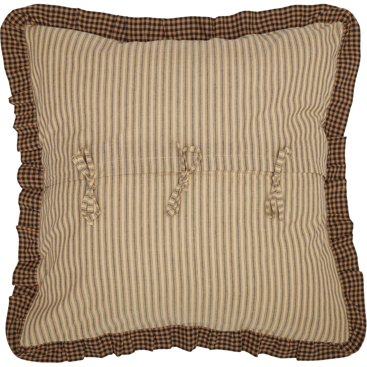 Millard Euro Sham - Black/Dark Tan
