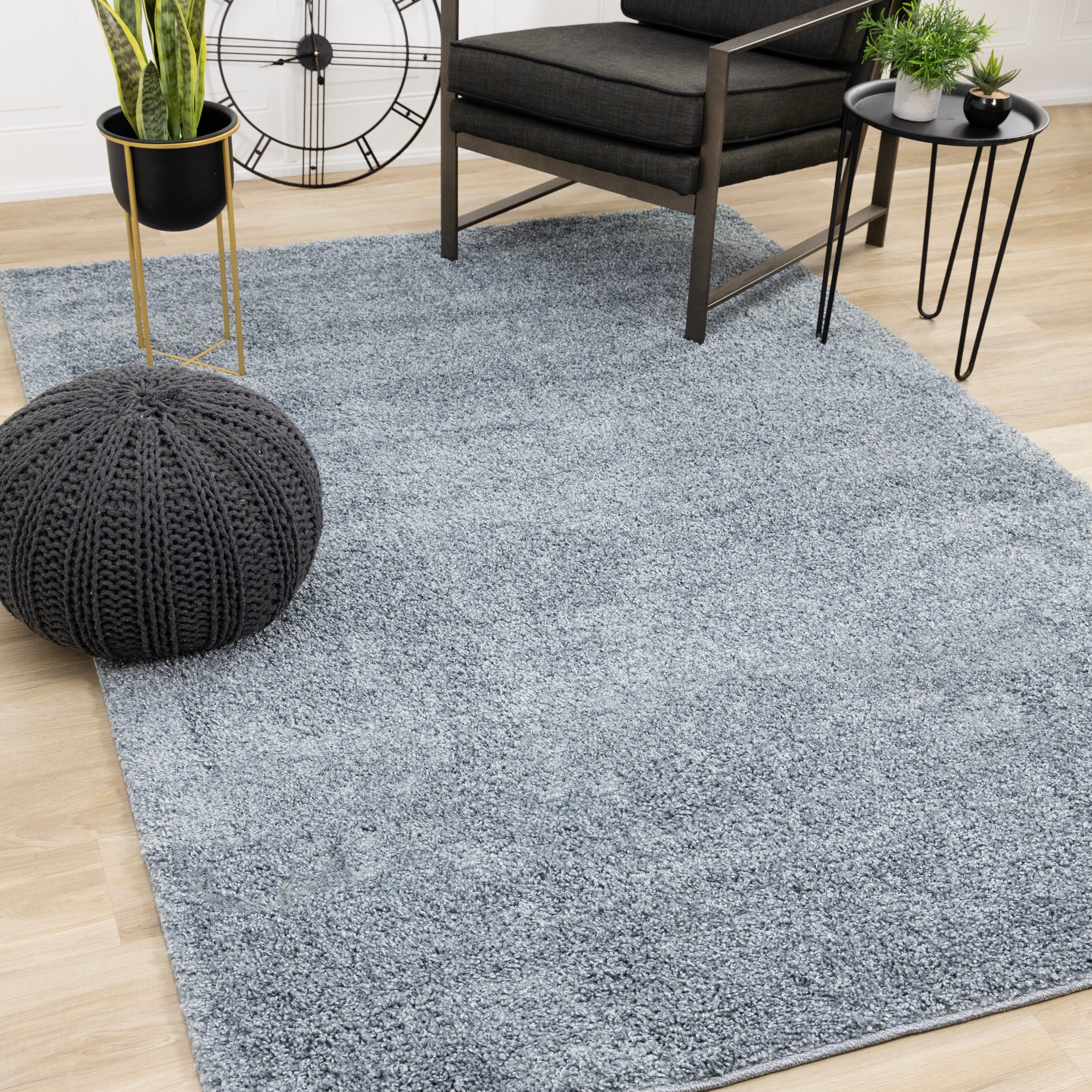 Brio 5'3" x 7'7" Shag Area Rug - Blue