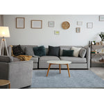 Brio 6'7" x 9'10" Shag Area Rug - Blue