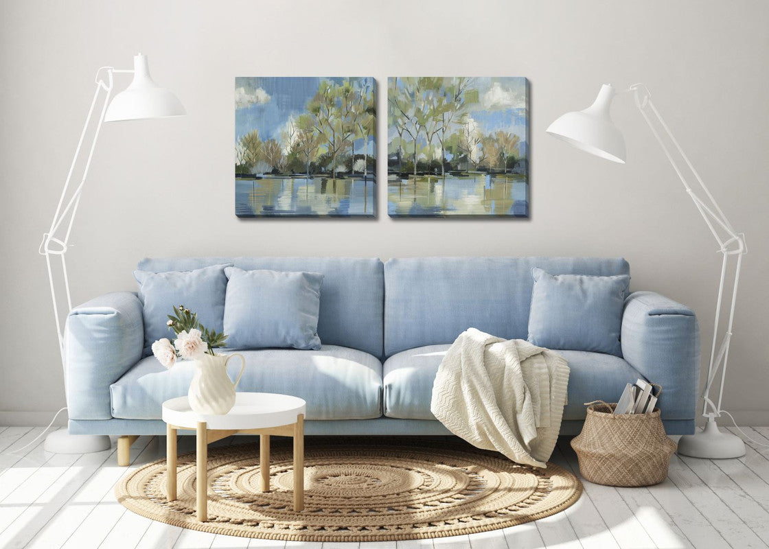 Summer Reflections I Wall Art - Blue/Green - 24 X 24