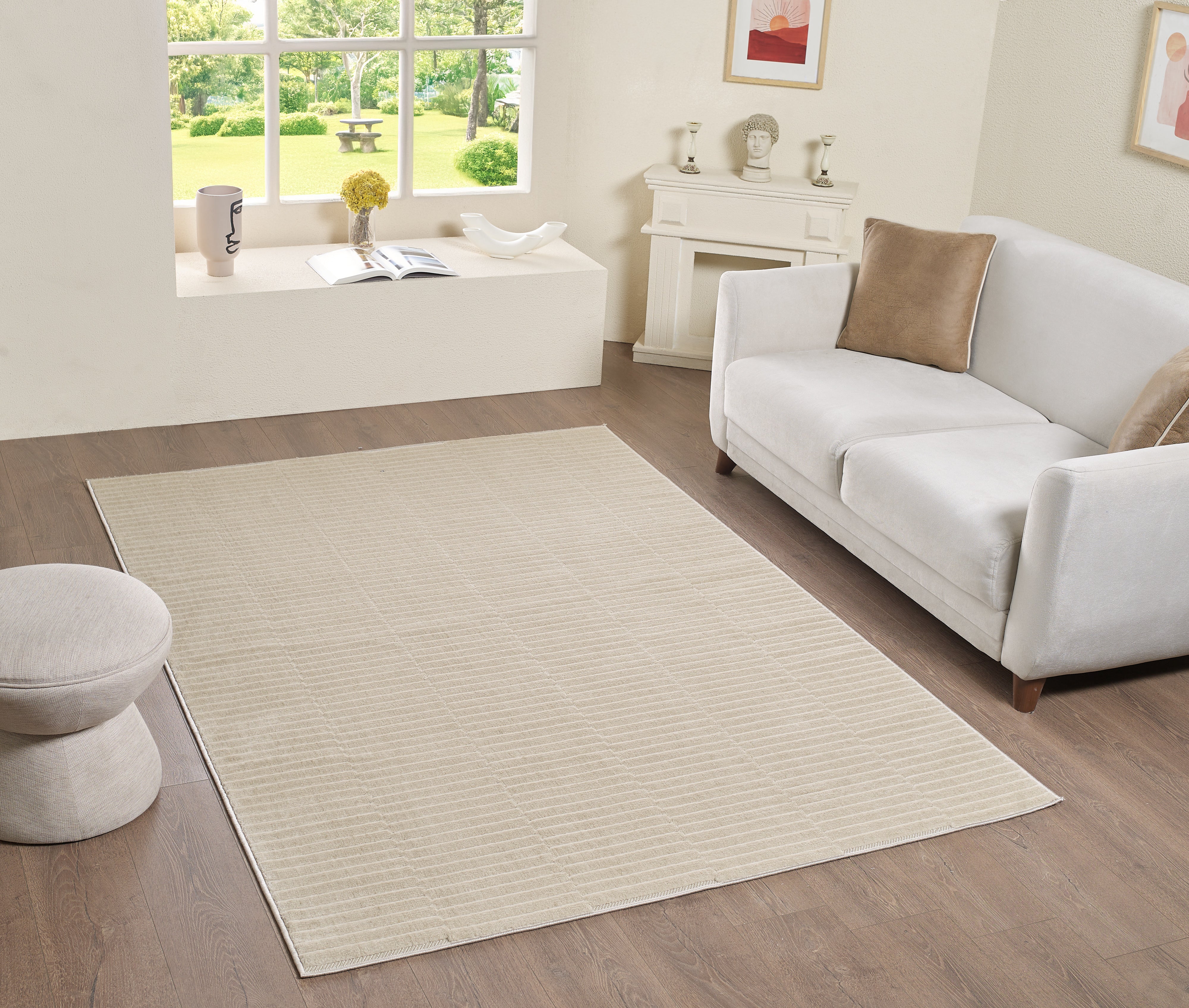 Merinos Cornelle 6'6" x 9'5" Area Rug - Beige