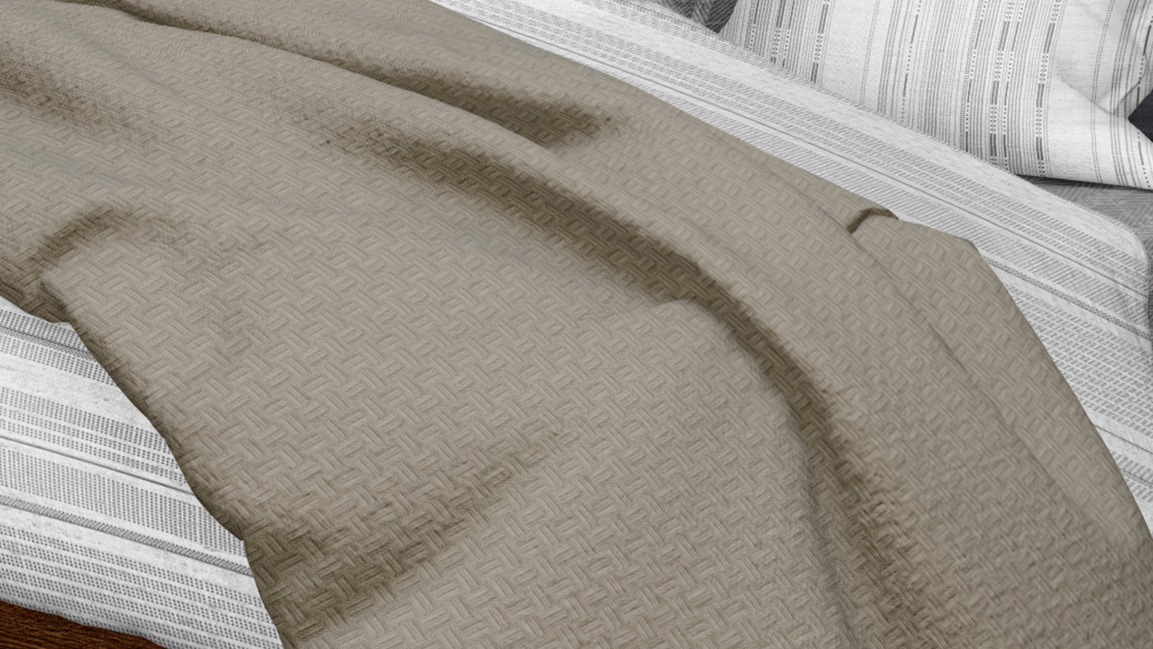 Cotton House Twin Textured Blanket - Beige