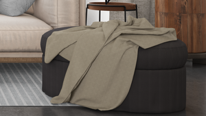 Cotton House Double/Queen Textured Blanket - Beige