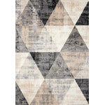 Stone Prism 6'7" x 9'7" Triangle Shapes Area Rug - Cream, Beige