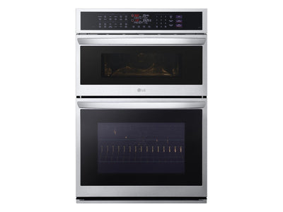 LG Smudge Resistant Stainless Steel Smart Combination Wall Oven with True Convection, InstaView®, Air Fry, Steam Sous Vide (6.4 Cu. Ft) - WCEP6427F