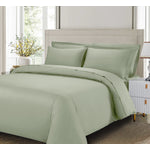Cotton House 3-Piece Queen Bamboo Duvet Cover Set - Green