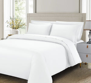 Cotton House 3-Piece Queen Bamboo Duvet Cover Set - White