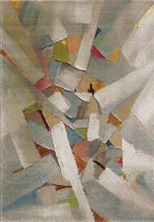 Merinos Diamond 6'6" x 9'5" Area Rug with Underpad - Beige