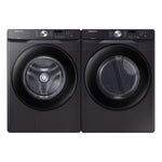 Samsung Black Stainless Steel Front-Load Washer (5.2 cu. ft.) & Black Stainless Steel Electric Dryer (7.5 cu. ft.) - WF45T6000AV/A5/DVE45T6005V/AC