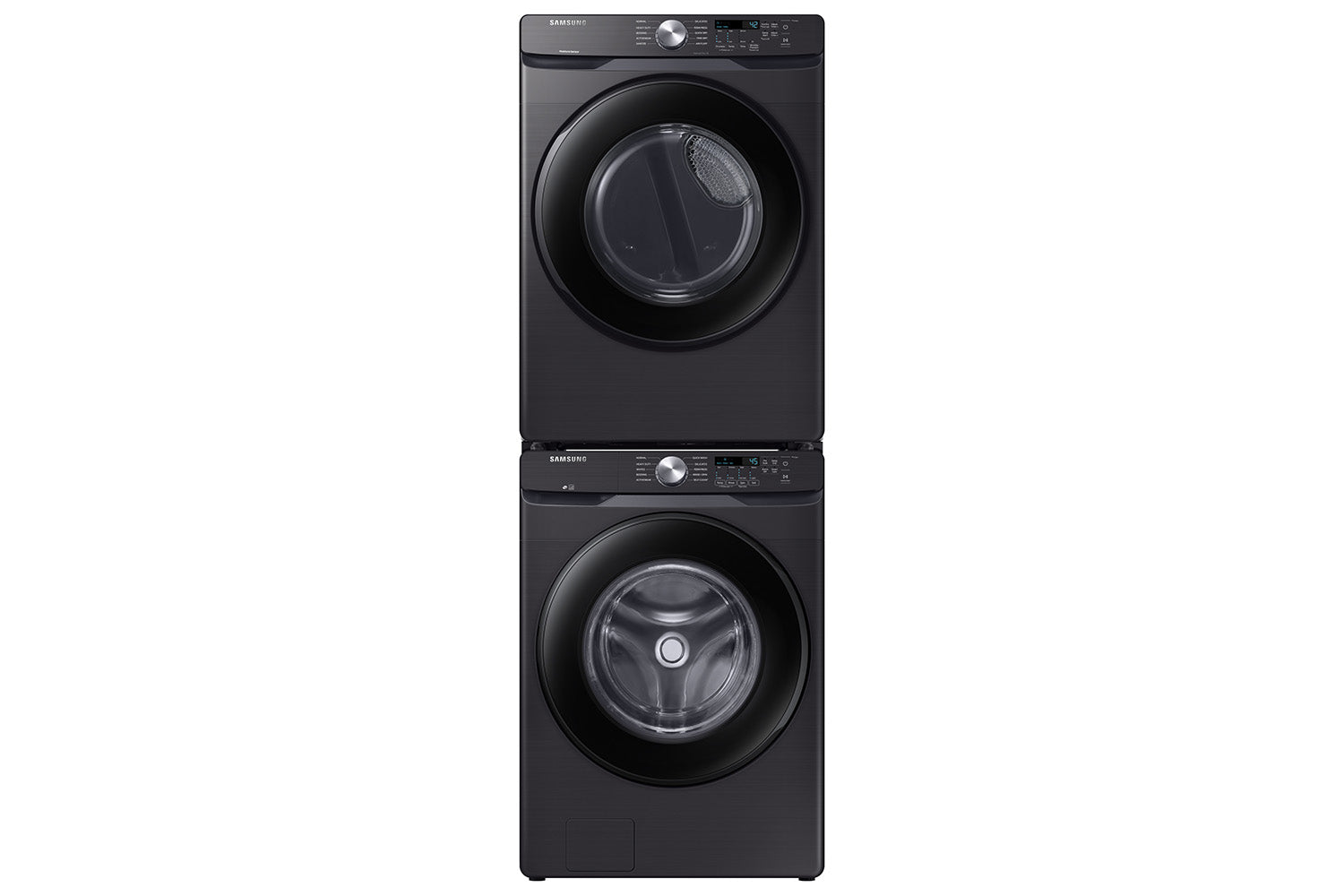 Samsung Black Stainless Steel Front-Load Washer (5.2 cu. ft.) & Black Stainless Steel Electric Dryer (7.5 cu. ft.) - WF45T6000AV/A5/DVE45T6005V/AC