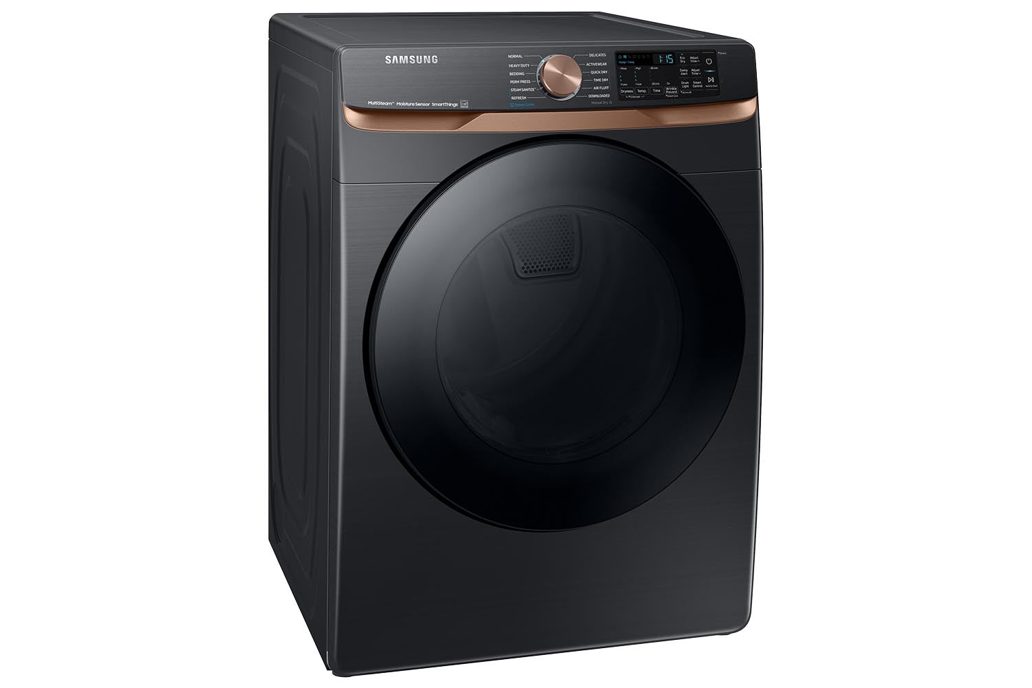 Samsung Black Stainless Steel Front Load Dryer with Steam Sanitize (7.5cu.ft.) - DVE50BG8300VAC
