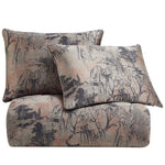 Empress Elegant Jacquard 3-Piece Queen Duvet Cover Set - Rose Gold