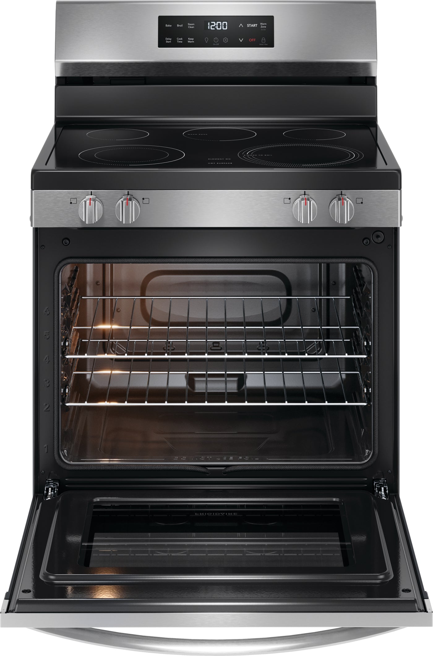 Frigidaire Stainless Steel 30" Freestanding Electric Range with EvenTemp™ (5.3 Cu.Ft) - FCRE306CAS