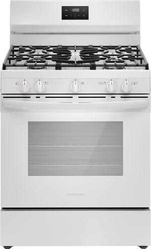 Frigidaire White 30" Gas Range (5.1 Cu. Ft) - FCRG3052BW