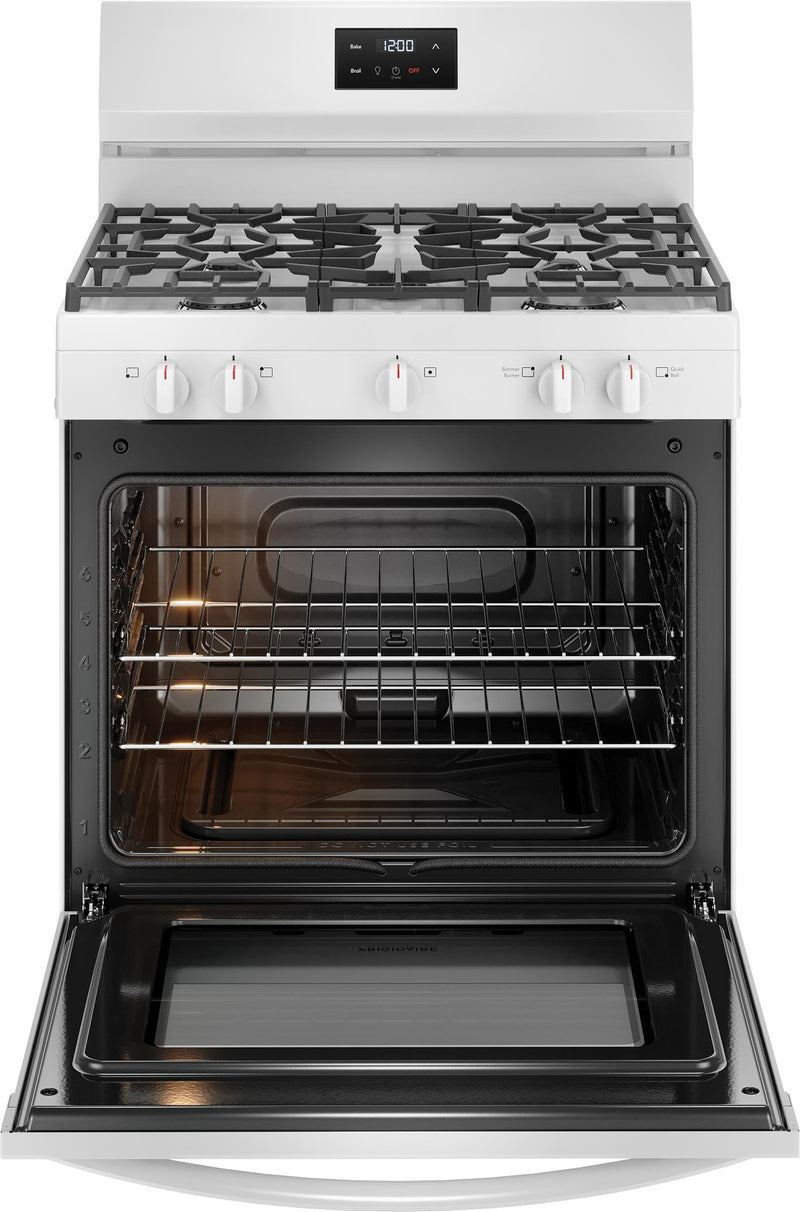 Frigidaire White 30" Gas Range (5.1 Cu. Ft) FCRG3052BW Leon's