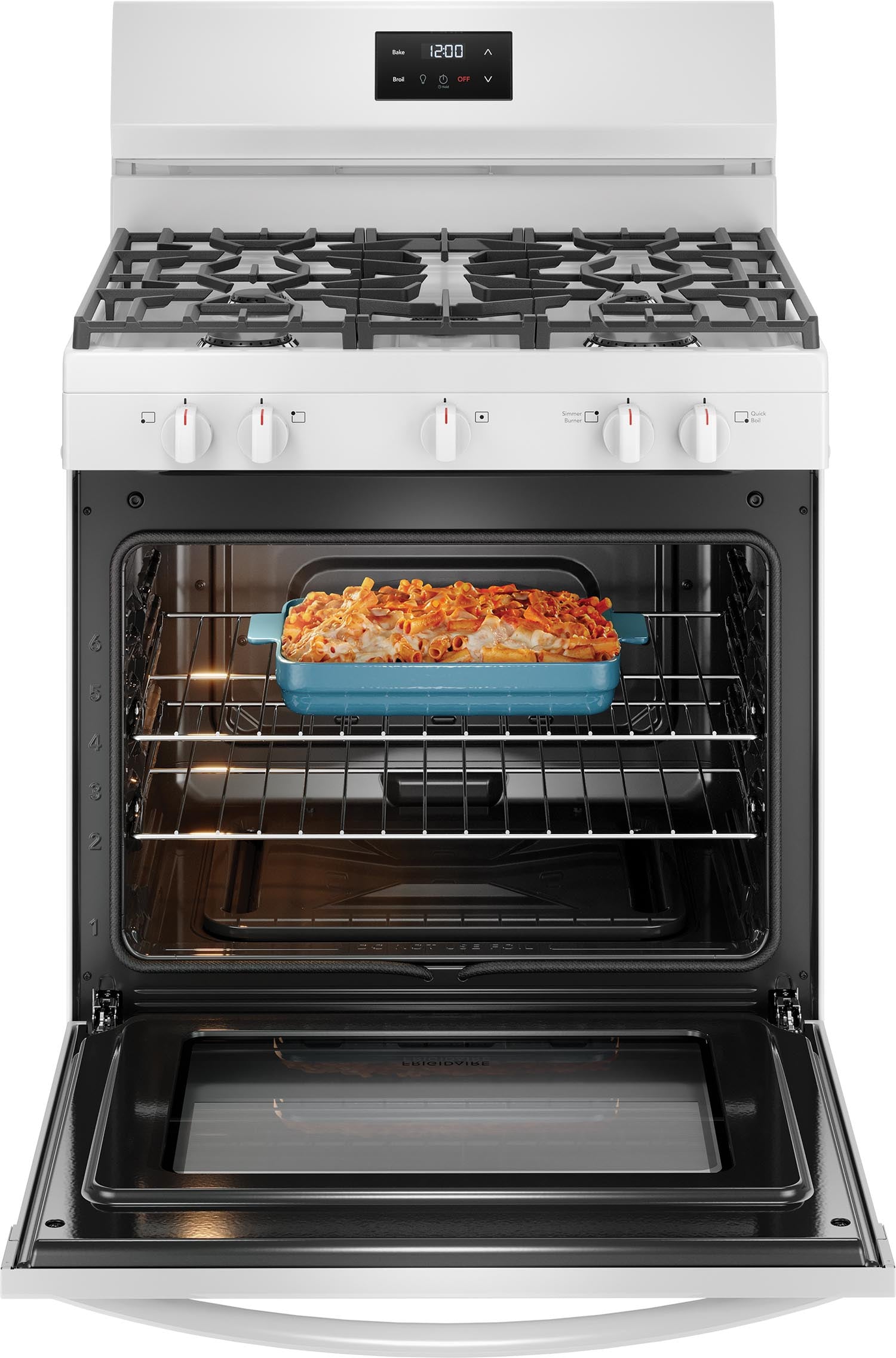 Frigidaire White 30" Gas Range (5.1 Cu. Ft) - FCRG3052BW
