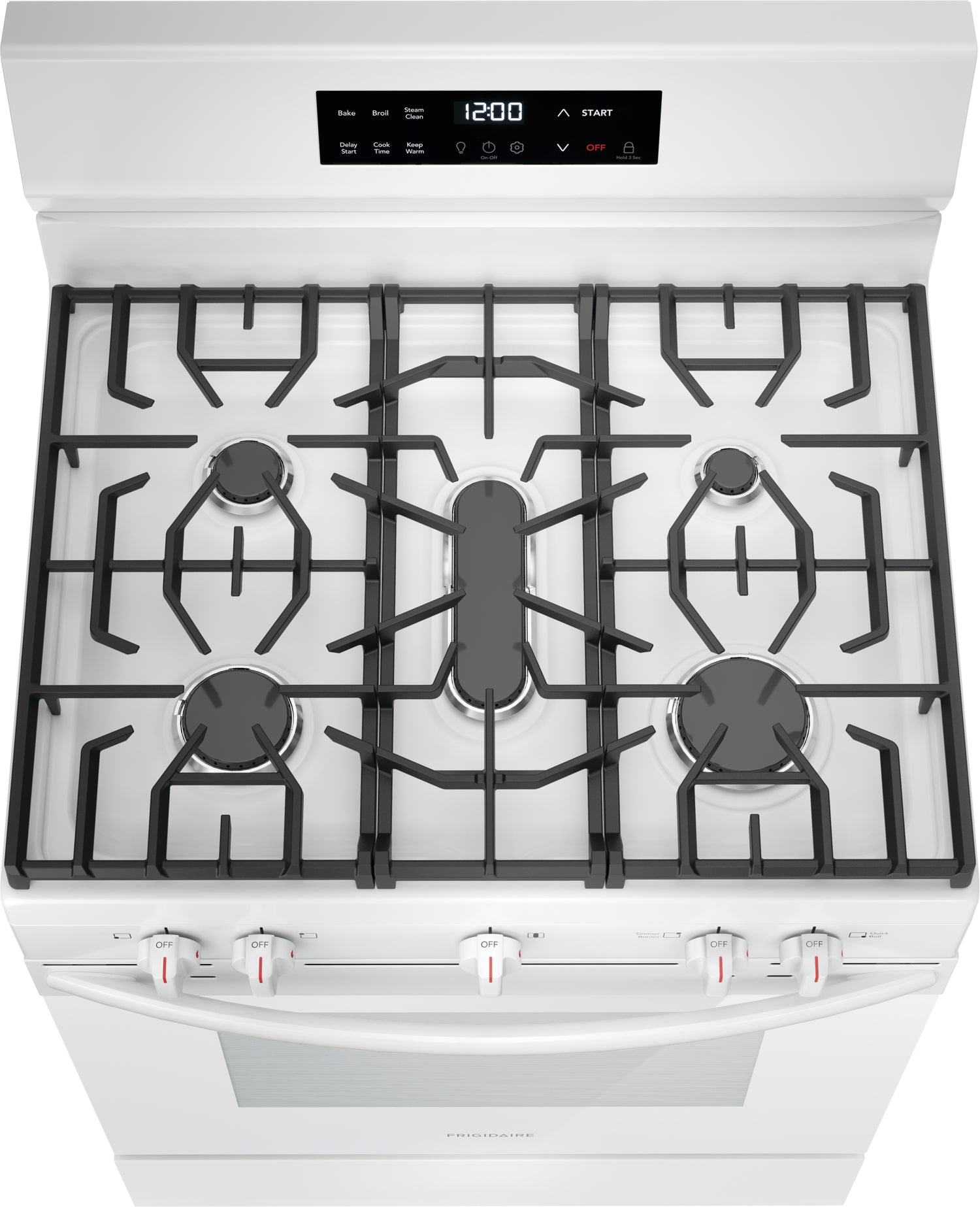 Frigidaire White 30" Gas Range with Quick Boil and Even Baking Technology (5.1 Cu. Ft) - FCRG3062AW