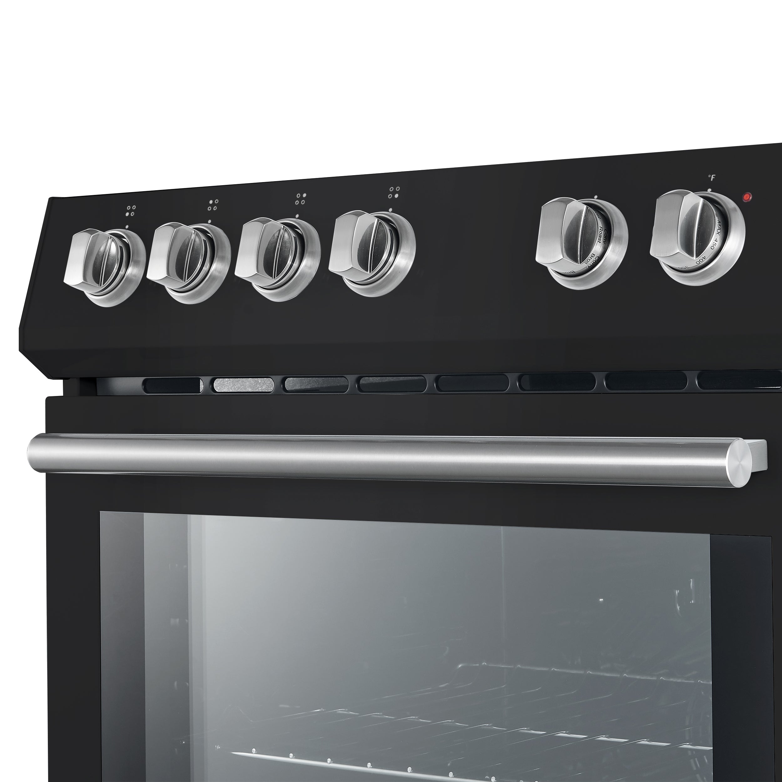 Forno Premium Black Kitchen Package with Range, Bottom Freezer Refrigerator and Range Hood - FBDL-001-02CA