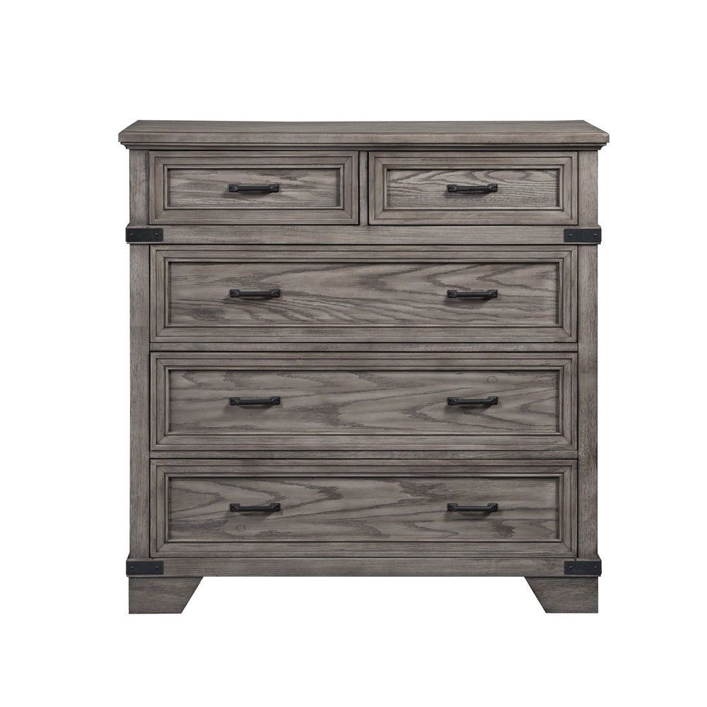 Forge 5 Drawer Media Chest - Brownish Grey