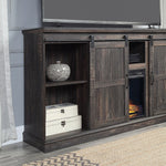 Bunessan 60" Fireplace TV Stand - Heavy Brown