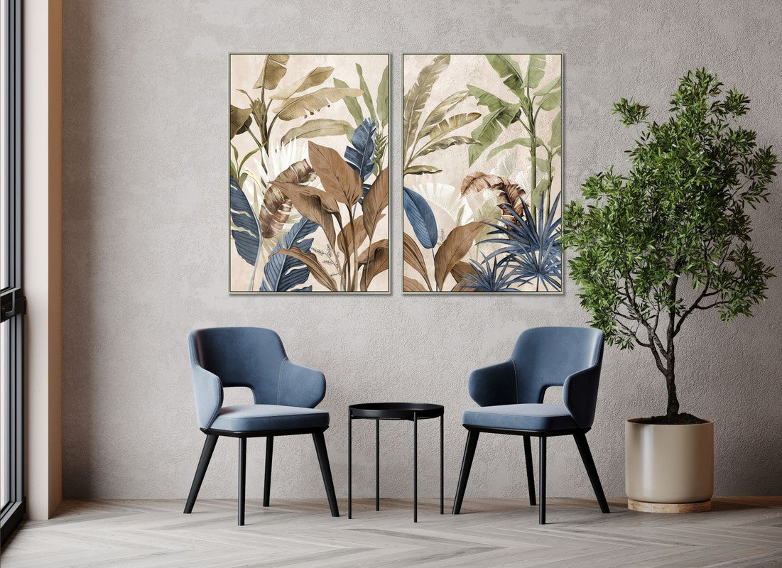 Fronds in Colour I Wall Art - Green/Blue - 29 X 43