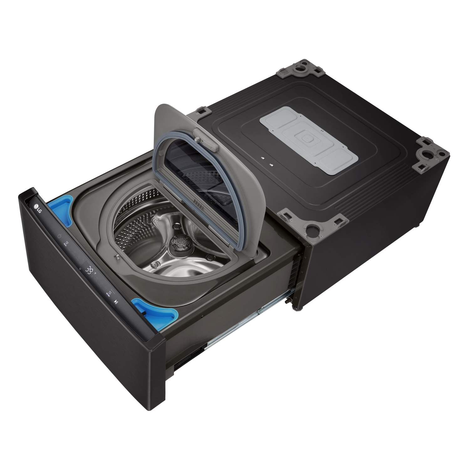 LG Black Steel 27'' LG SideKick™ Pedestal Washer (1 Cu. Ft) - WD300CB