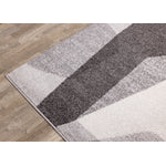 Focus 7'10" x 10'6" Geometric Shapes Area Rug - Grey, White
