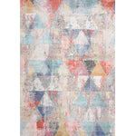 Fresco 5'3" x 7'7" Distressed Triangular Pattern Area Rug