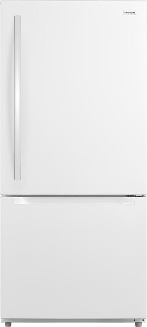 Frigidaire 30" 18.7 Cu. Ft. White Standard-Depth Bottom Freezer Refrigerator - FRBE1925AW