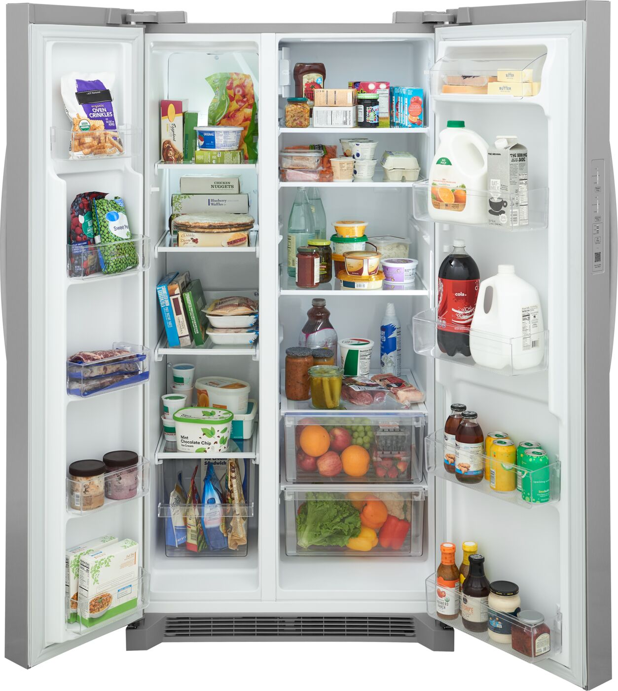Frigidaire 36" 26.4 Cu. Ft. Stainless Steel Standard-Depth Side-by-Side Refrigerator - FRSN2610AF