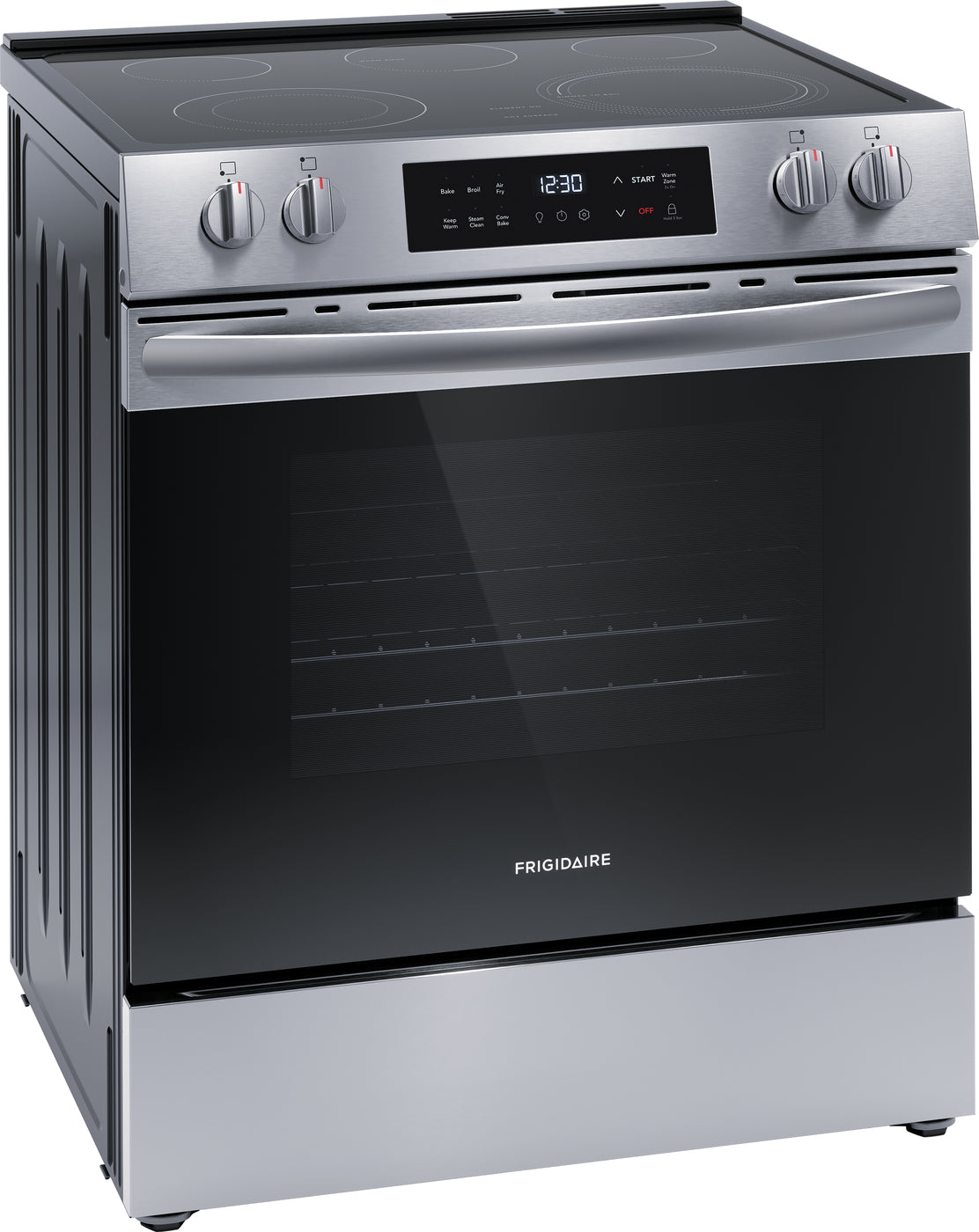 Frigidaire Stainless Steel 30" Front Control Electric Range with Air Fry (5.3 Cu. Ft.) - FCFE308CBS
