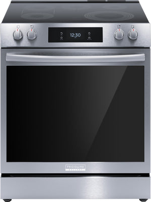 Frigidaire Gallery Smudge-Proof Stainless Steel 30" Front Control Electric Range with Total Convection (6.2 Cu. Ft) - GCFE306CBF