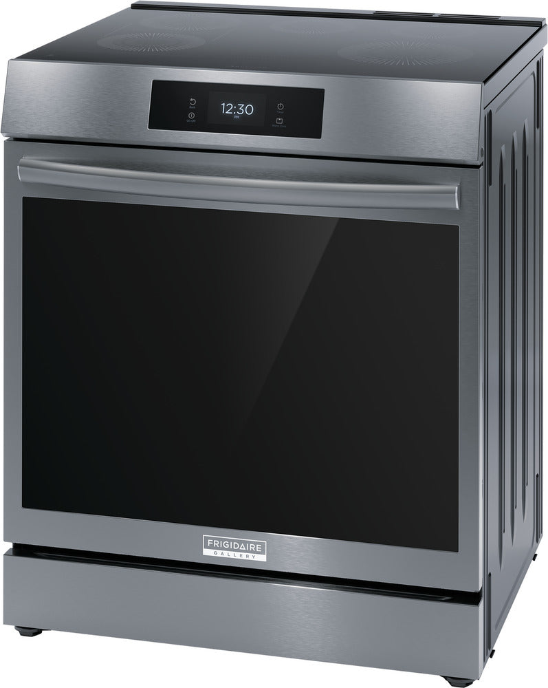 Frigidaire Gallery Smudge-Proof Black Stainless Steel 30" Front Control Induction Range with Total Convection (6.2 Cu. Ft.) - GCFI306CBD