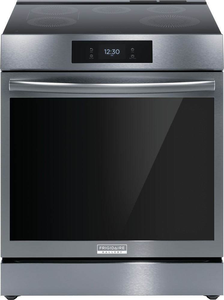 Frigidaire Gallery Smudge-Proof Black Stainless Steel 30" Front Control Induction Range with Total Convection (6.2 Cu. Ft.) - GCFI306CBD