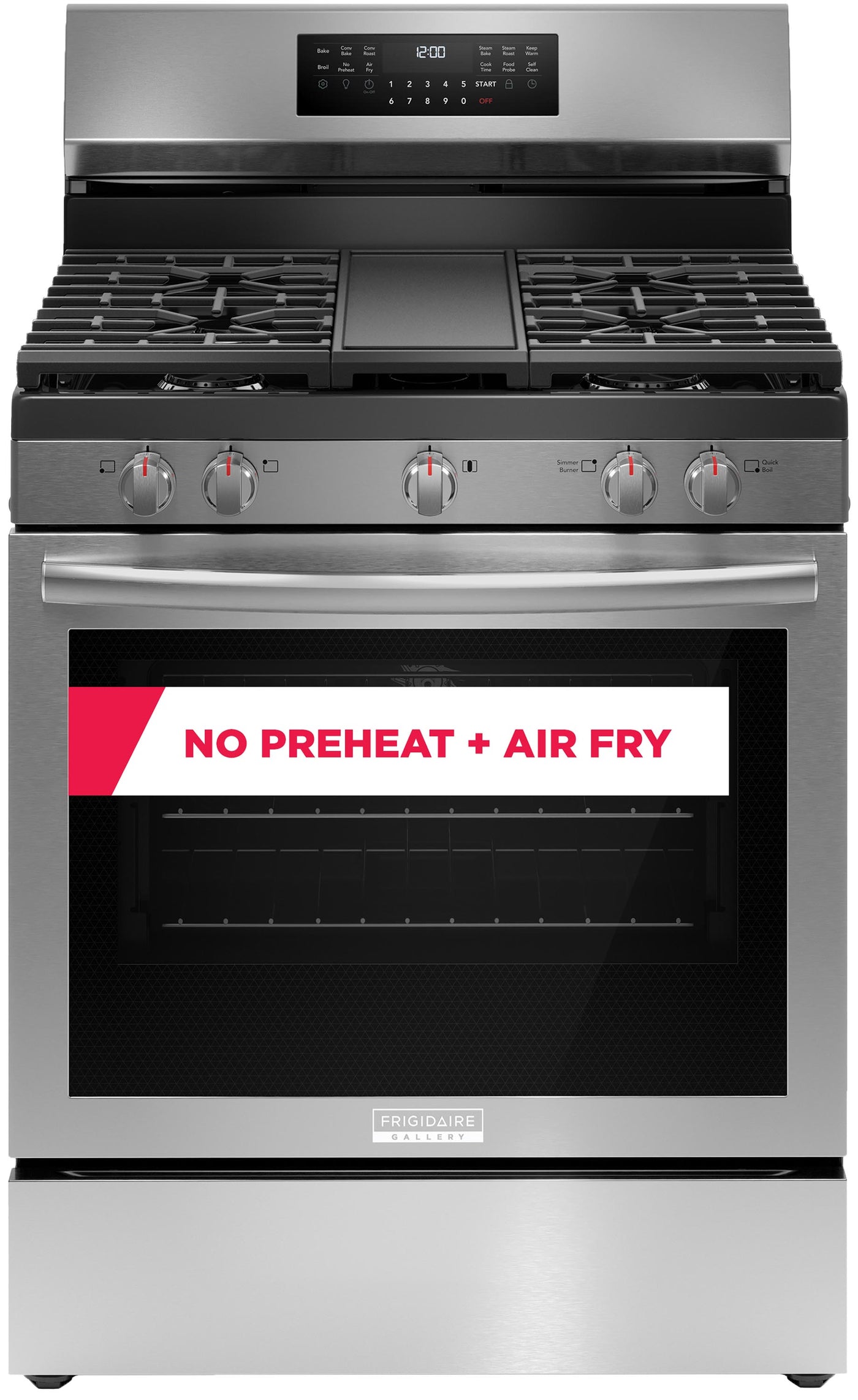 Frigidaire Gallery Smudge-Proof® Stainless Steel 30" Gas Range with Total Convection (5.1 Cu. Ft) - GCRG3060BF