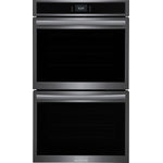 Frigidaire Gallery Smudge-Proof Black Stainless Steel 30" Double Wall Oven with Total Convection (10.6 Cu. Ft) - GCWD3067AD