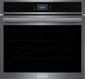 Frigidaire Gallery Smudge-Proof Black Stainless Steel 30" Single Wall Oven with Total Convection (5.3 Cu. Ft) - GCWS3067AD