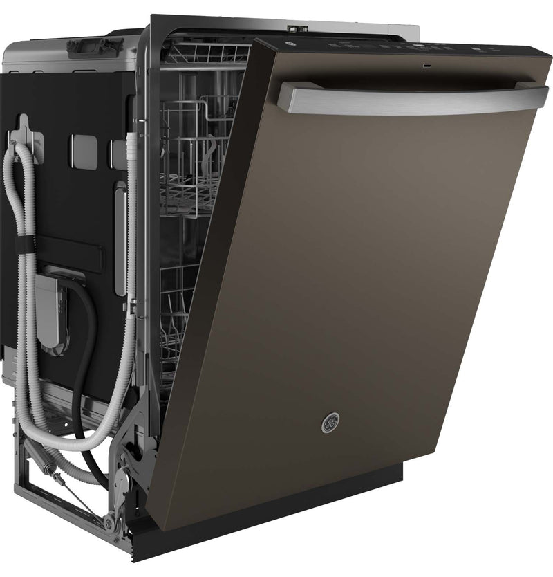 GE 24" Slate Top Control Dishwasher with Stainless Steel Interior and