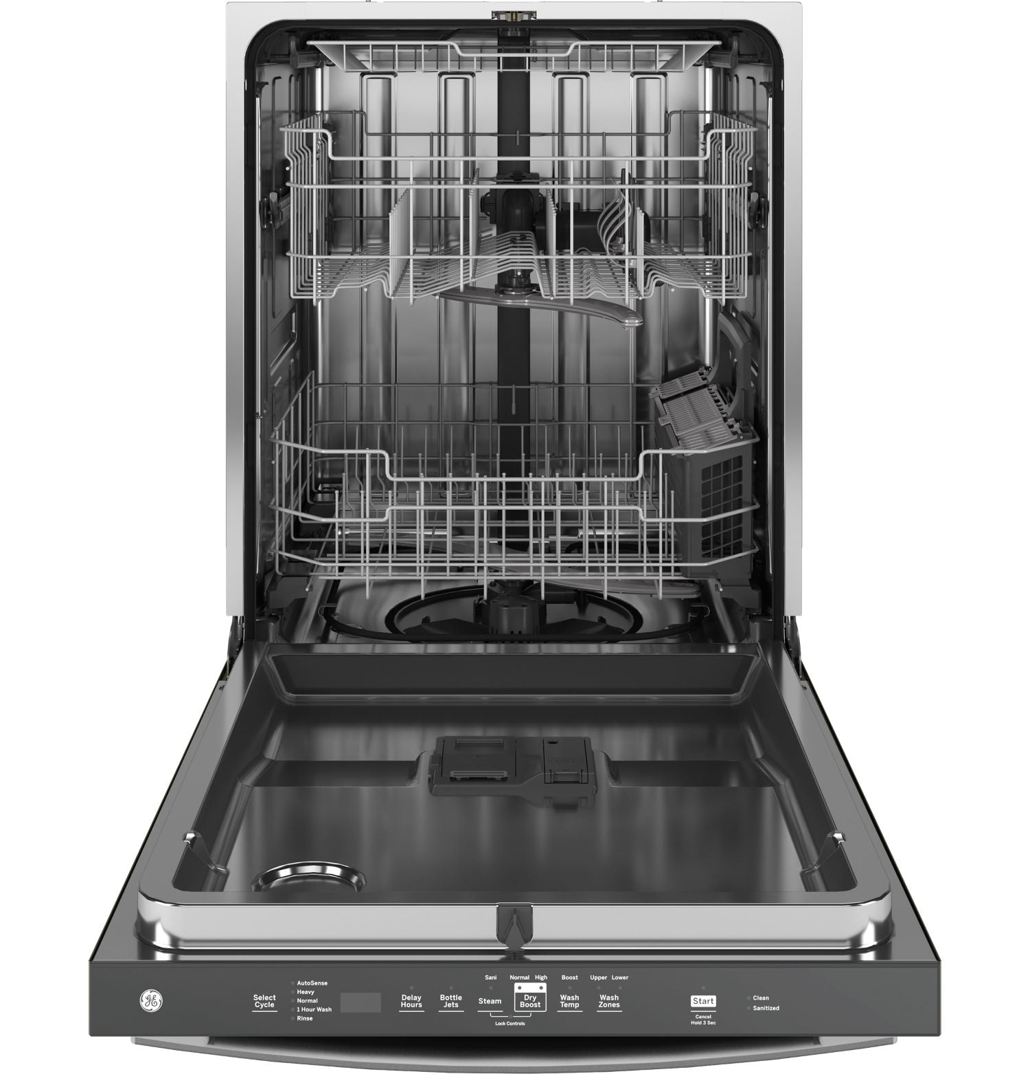 GE 24" Fingerprint Resistant Stainless Steel Top Control Dishwasher with Stainless Steel Interior and Third Rack - GDT650SYVFS