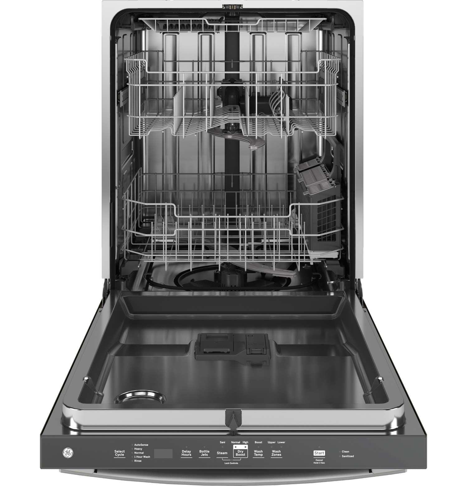 GE 24" Fingerprint Resistant Stainless Steel Top Control Dishwasher with Stainless Steel Interior and Third Rack - GDT670SYVFS