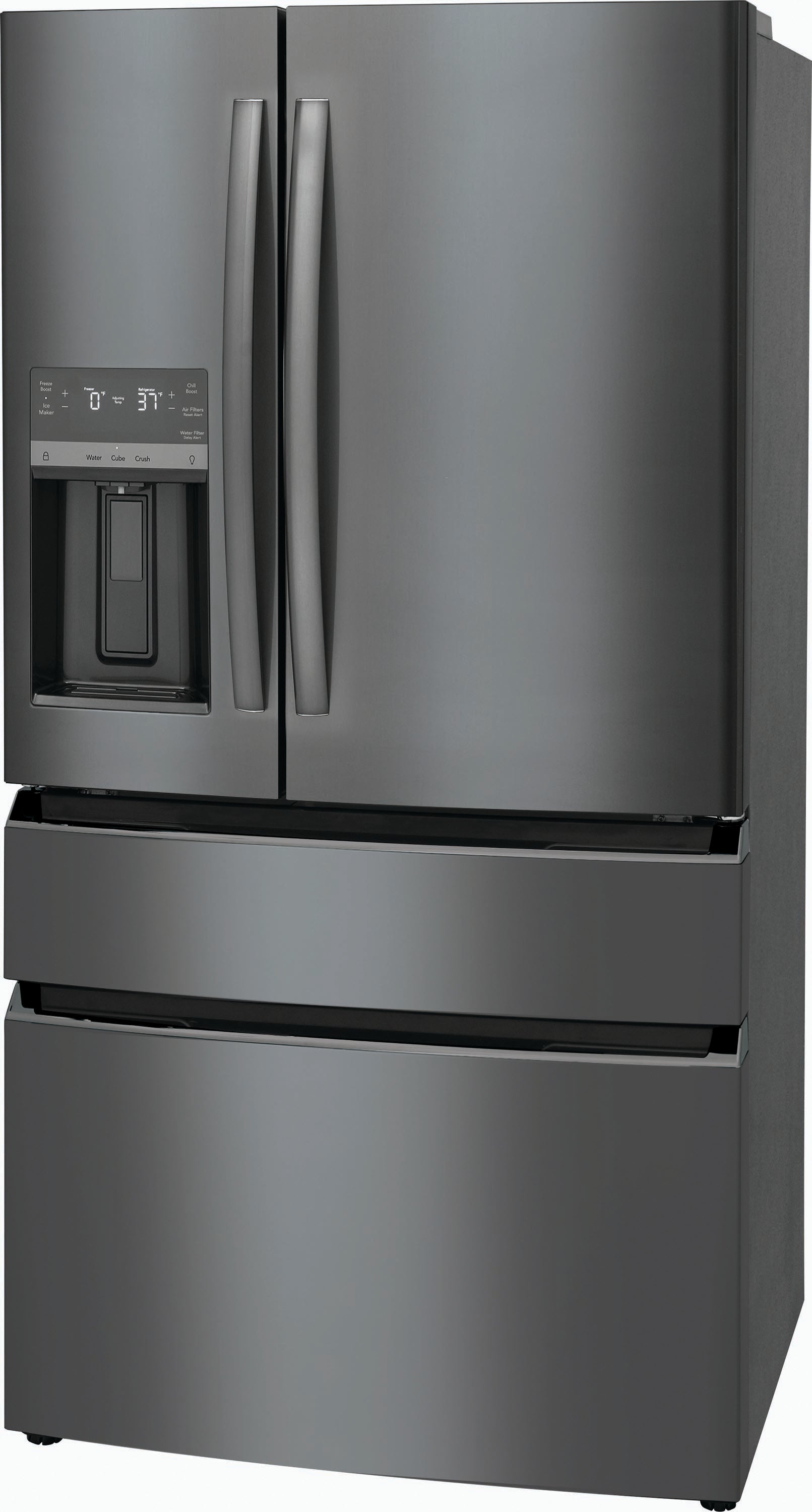 Frigidaire Gallery 36" 21.5 Cu. Ft. Smudge-Proof® Black Stainless Steel Counter-Depth 4-Door French Door Refrigerator - GRMC2273CD