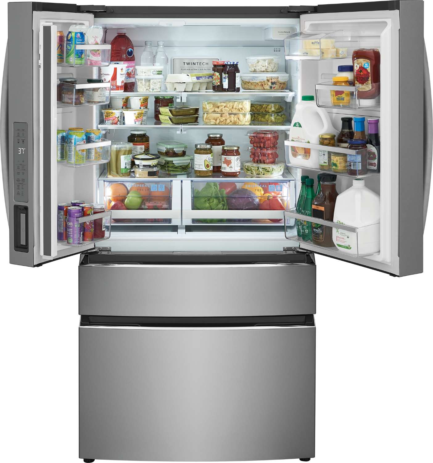 Frigidaire Gallery 36" 27.2 Cu. Ft. Smudge-Proof® Stainless Steel 4-Door French Door Refrigerator - GRMN2872AF