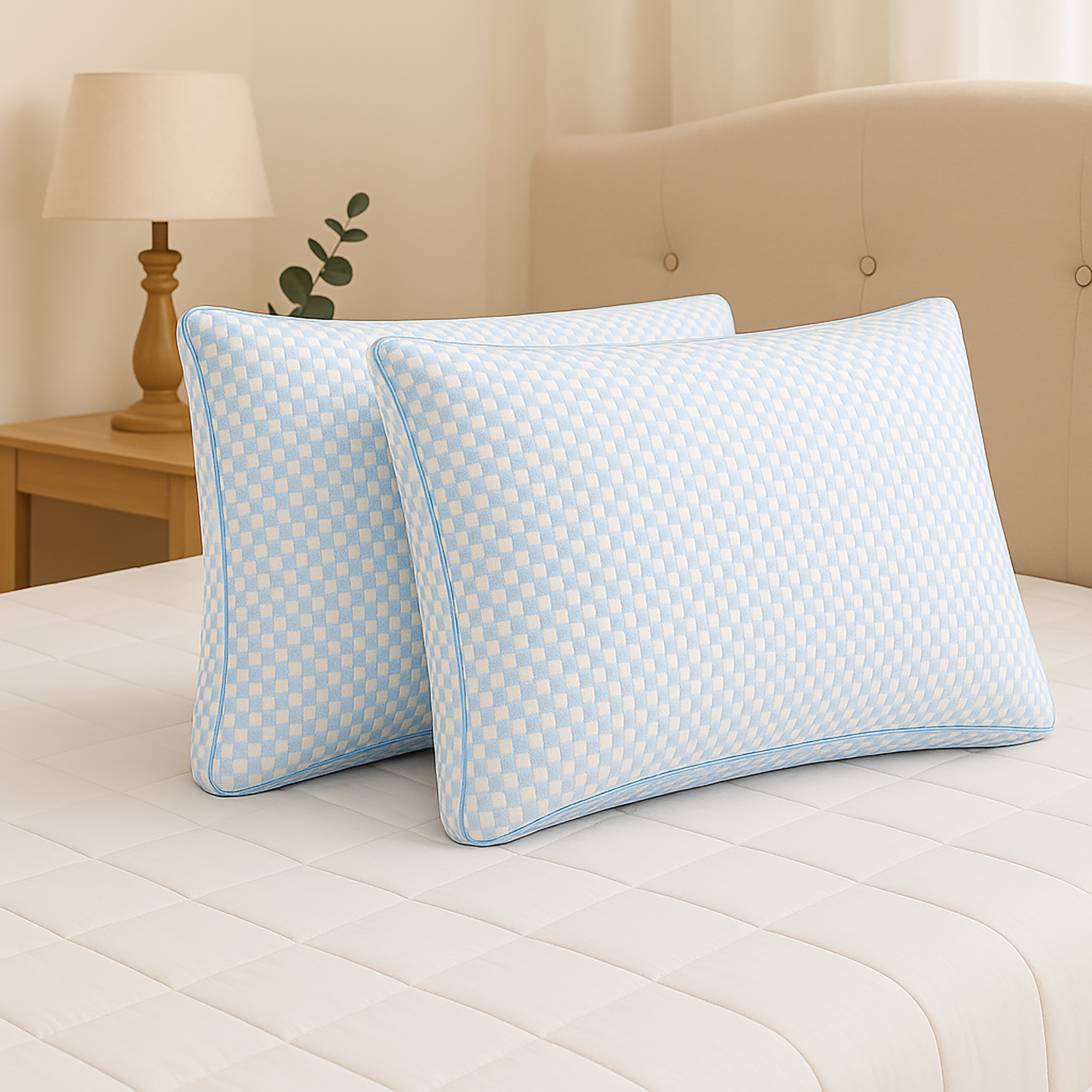 Cotton House 2 Pack Gusseted Cooling King Pillow