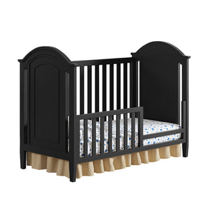 Delia Cottage Crib and Toddler Rail - Black