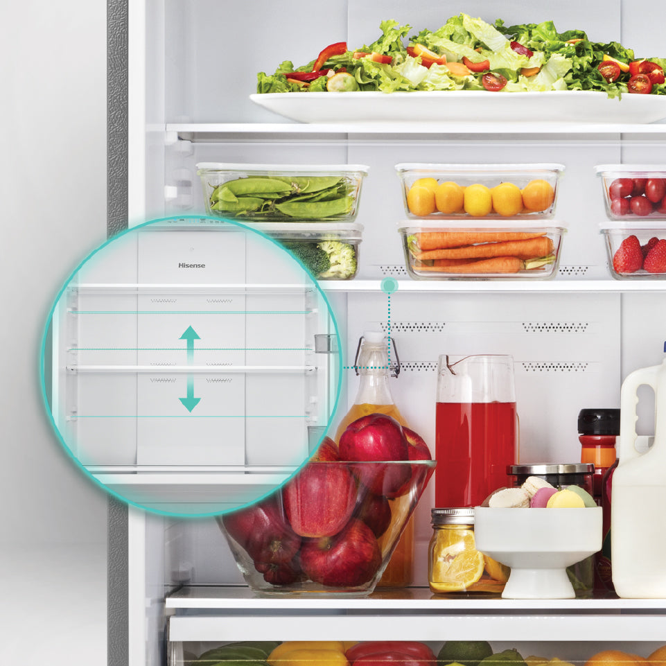 Hisense 31" 17 Cu. Ft. Fingerprint Resistant Titanium Counter-Depth Bottom-Freezer Refrigerator - RB17A2CSE