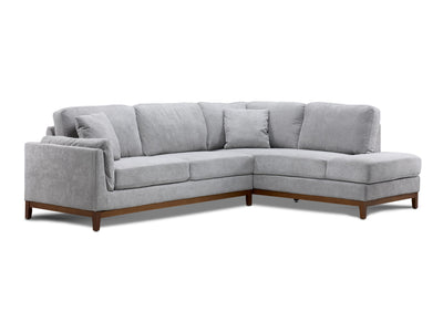 Marquis 2-Piece Sectional with Right Facing Chaise - Grey