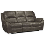 Wesley Dual Power Reclining Sofa - Granite