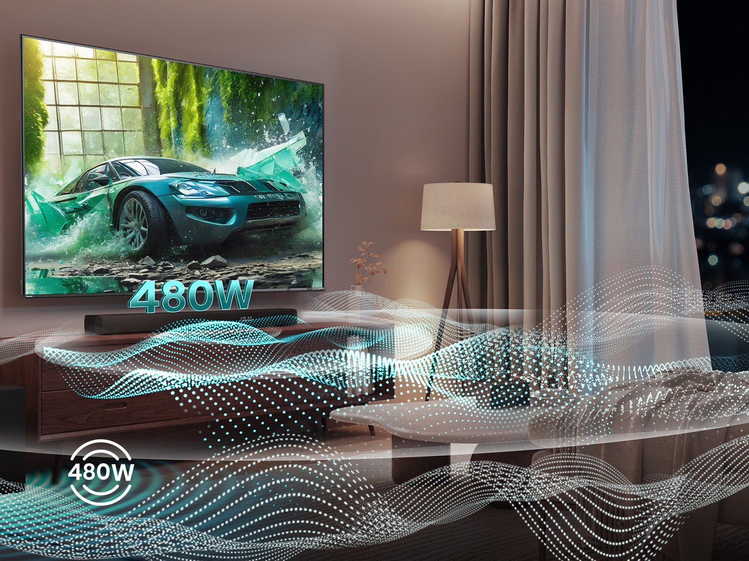 Hisense 480W 3.1 ch Soundbar with Wireless Subwoofer - HS3100